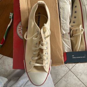 Converse men’s low. new 11.5 white. Will separate @$20/pair, or both pair@$35.
